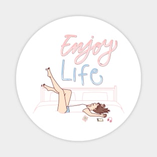 Enjoy life, simple design Magnet